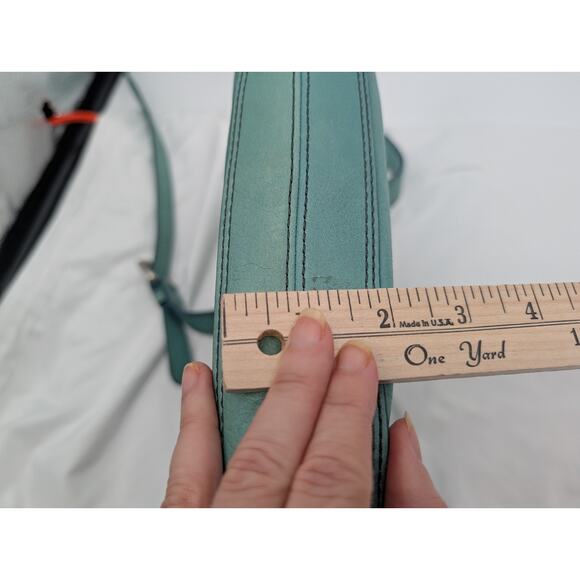 Fossil Marlow Teal Blue Green Crossbody Bag Leather Adjustable Strap ** - Picture 9 of 12